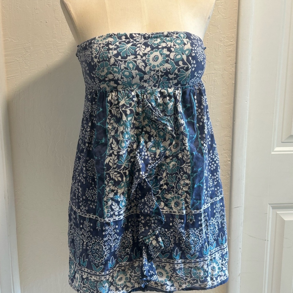 American Eagle Floral Strapless Sundress